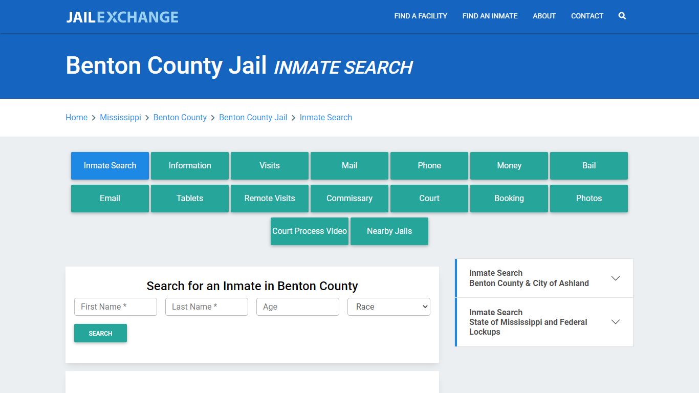 Benton County Jail, MS Inmate Search: Roster & Mugshots - Jail Exchange